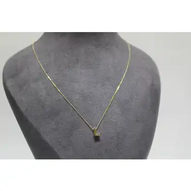 14 Ayar Altın L Harfi Kolye Zinciriyle Beraber