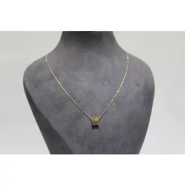 14 Ayar Altın M Harfi Kolye Zinciriyle Beraber