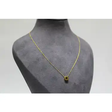 14 Ayar Altın O Harfi Kolye Zinciriyle Beraber