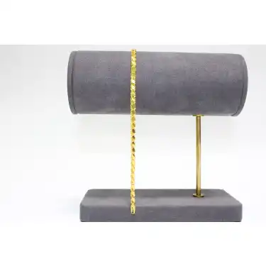 14 Ayar Altın Pullu Künye Bileklik