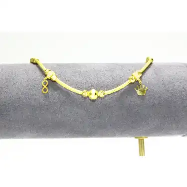 14 Ayar Altın Sonsuzluk Taç Dorikalı Bileklik Künye