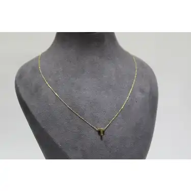 14 Ayar Altın T Harfi Kolye Zinciriyle Beraber