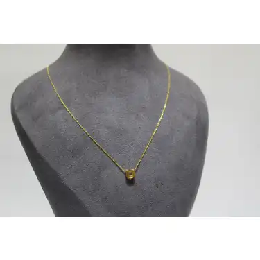 14 Ayar Altın U Harfi Kolye Zinciriyle Beraber