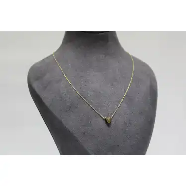14 Ayar Altın V Harfi Kolye Zinciriyle Beraber