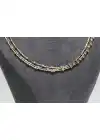 14 Ayar Altın Çok Renkli ( GOLD&SİLVER&ROSE ) Dorikalı Şık Kolye