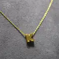 14 Ayar Altın K Harfi Kolye Zinciriyle Beraber