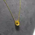 14 Ayar Altın Ö Harfi Kolye Zinciriyle Beraber