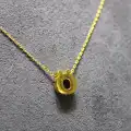 14 Ayar Altın Ö Harfi Kolye Zinciriyle Beraber
