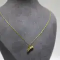 14 Ayar Gerçek Altın Y Harfi Kolye Ucu Zinciri