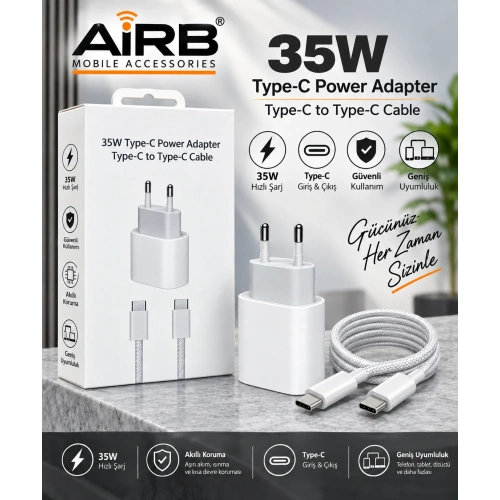 35W Gan Type-C Power Adapter Type-C To Type - C Cable