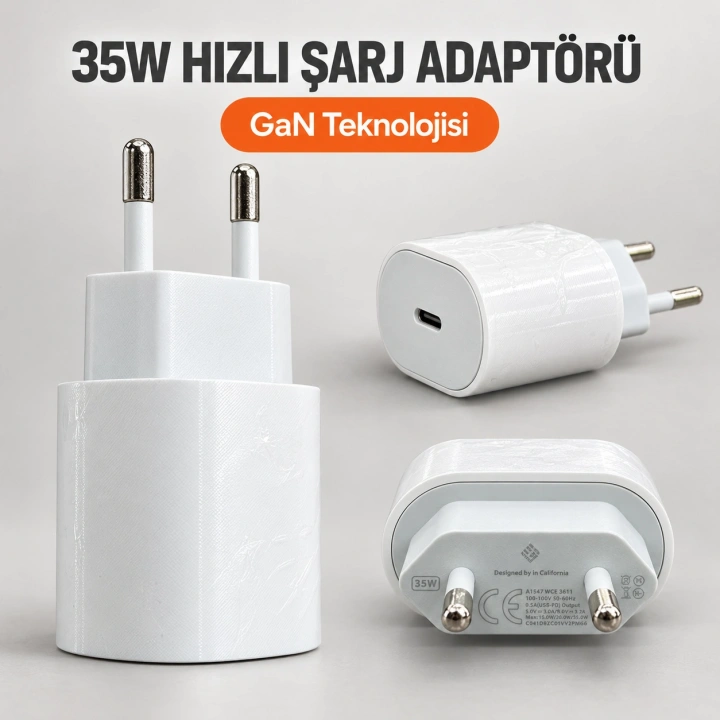 35W USB-C PD Hızlı Şarj Adaptörü (iPhone Uyumlu)