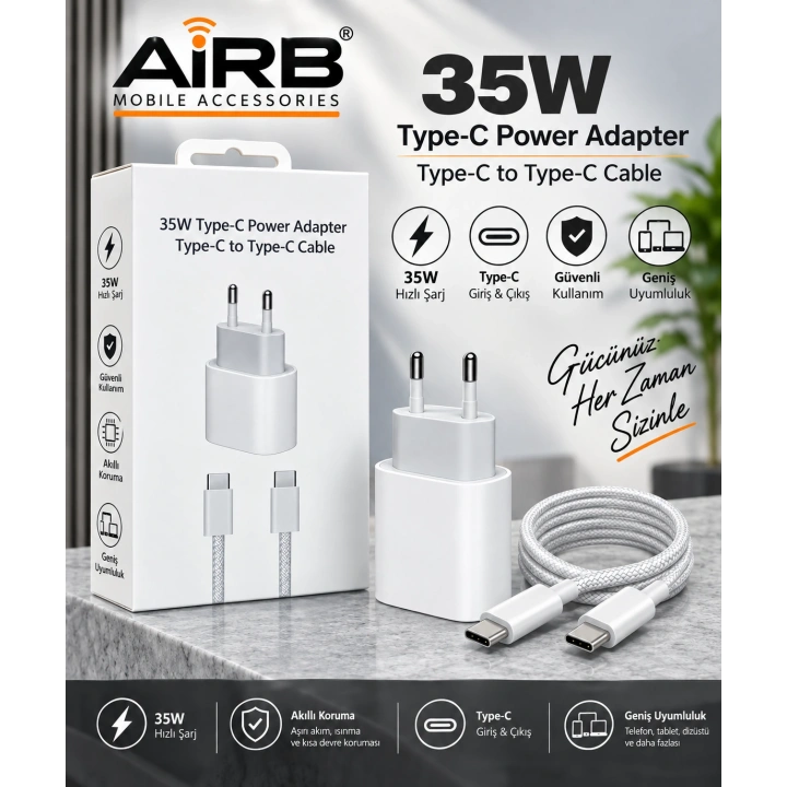 35W Gan Type-C Power Adapter Type-C To Type - C Cable