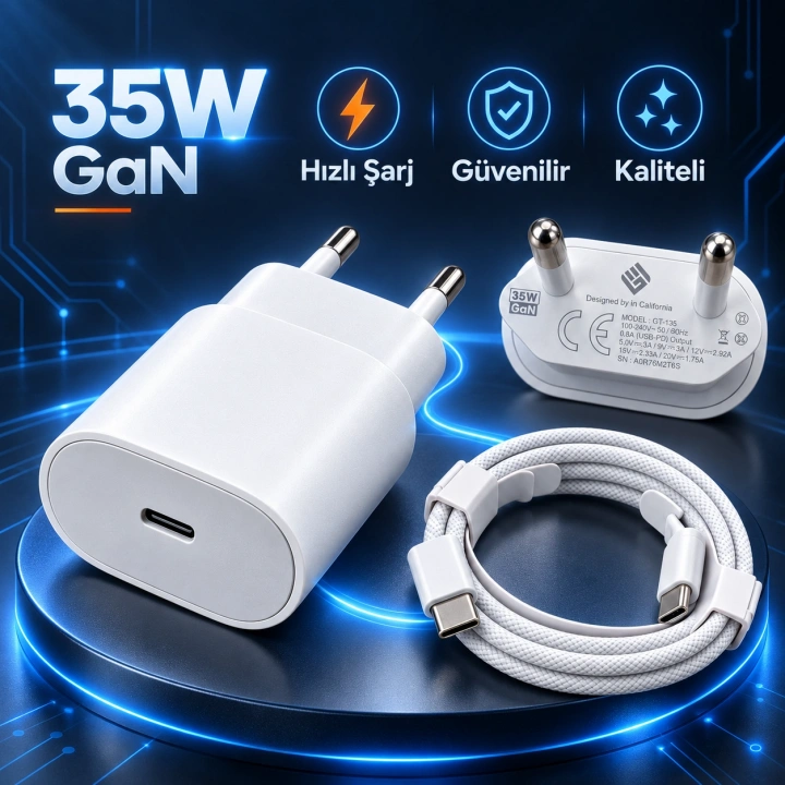 35W Gan Type-C Power Adapter Type-C To Type - C Cable