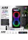 AiRB YE-2880 Double 8 RGB Işıklı Kablosuz Hoparlör