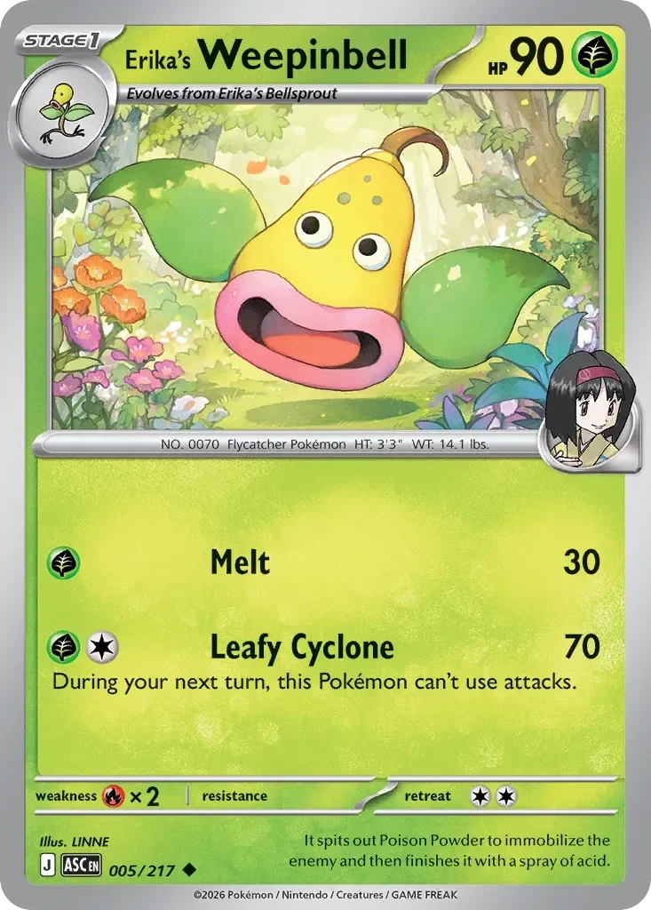 Erika's Weepinbell Poké Ball Reverse Holo