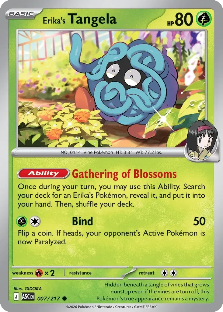 Erika's Tangela Poké Ball Reverse Holo