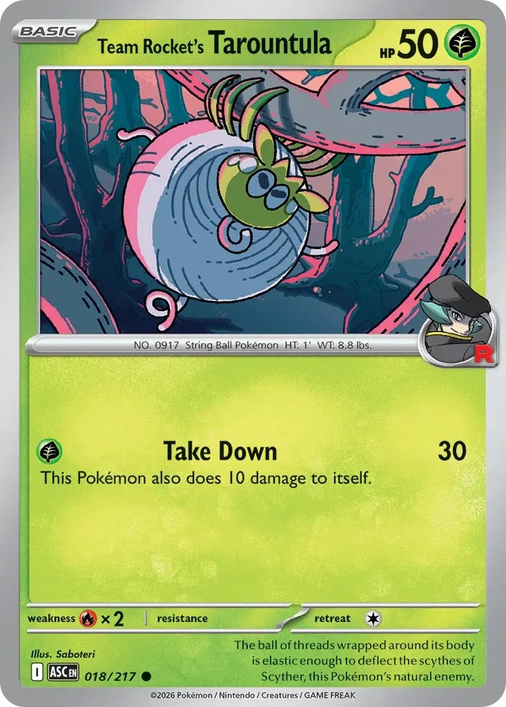 Team Rocket's Tarountula Rocket Reverse Holo