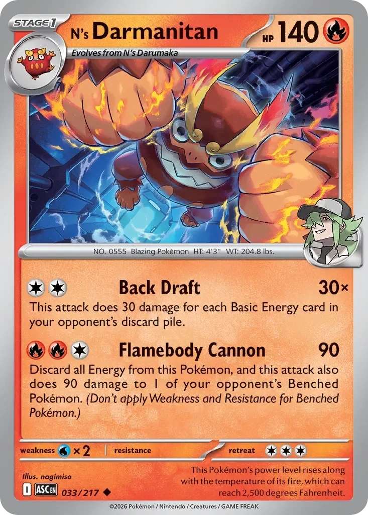 N's Darmanitan Poké Ball Reverse Holo