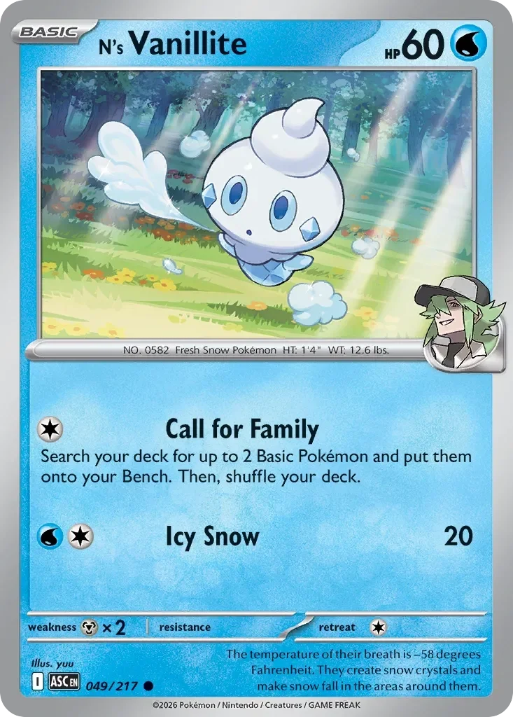 N's Vanillite Poké Ball Reverse Holo