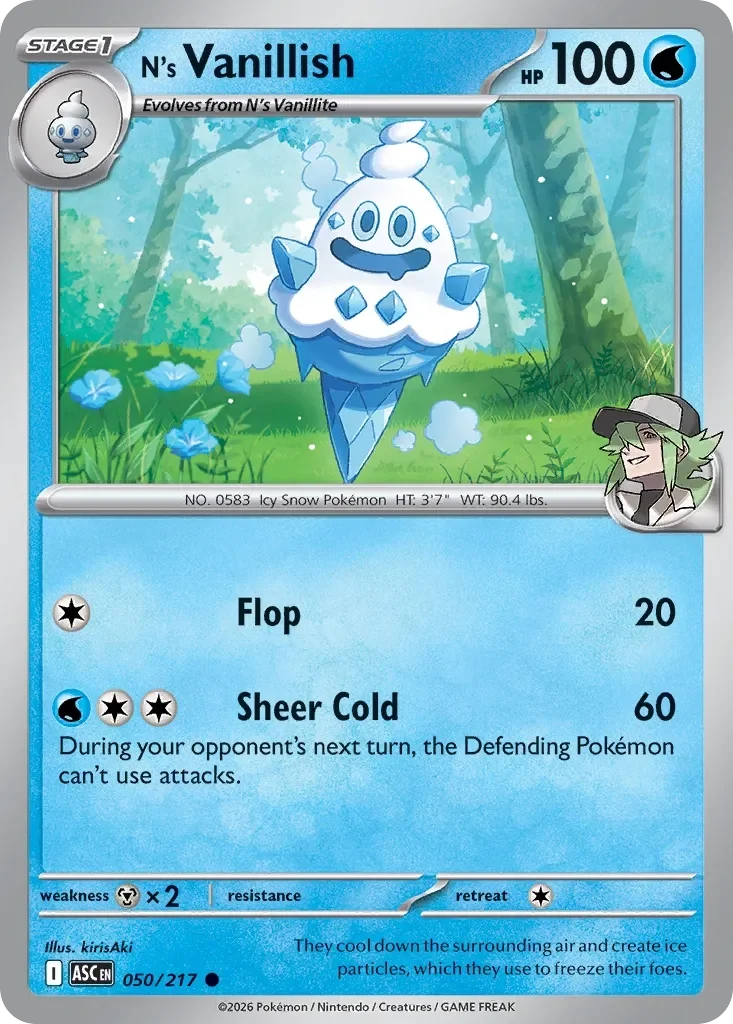 N's Vanillish Poké Ball Reverse Holo