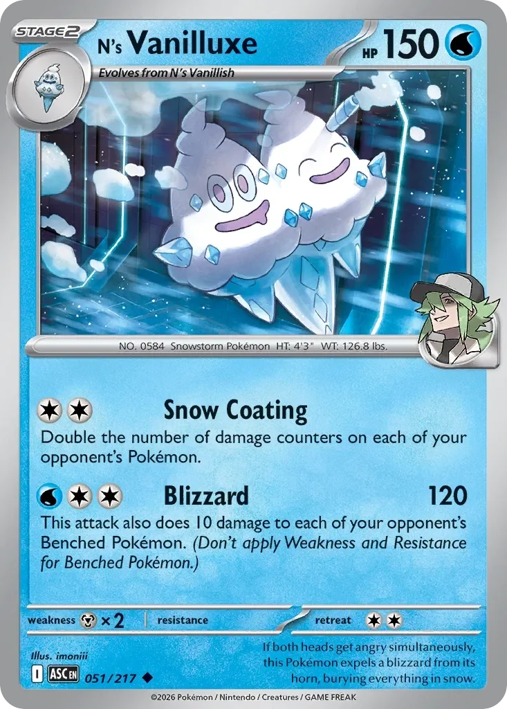 N's Vanilluxe Poké Ball Reverse Holo