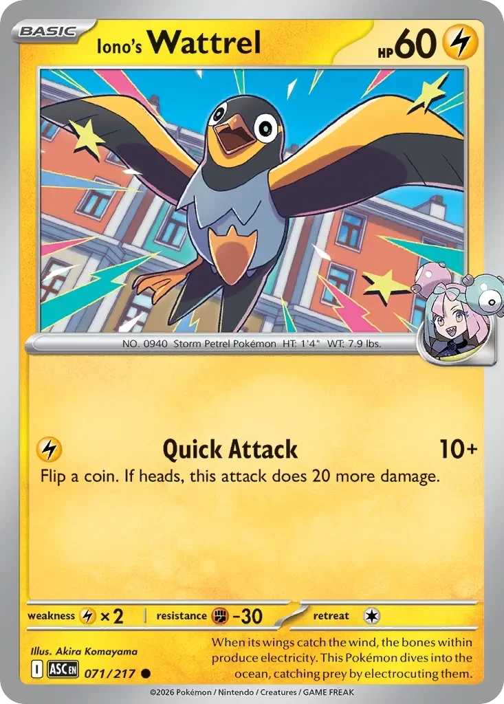 Iono's Wattrel Poké Ball Reverse Holo