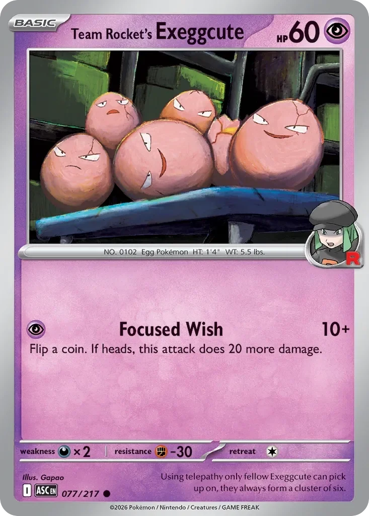Team Rocket's Exeggcute Rocket Reverse Holo