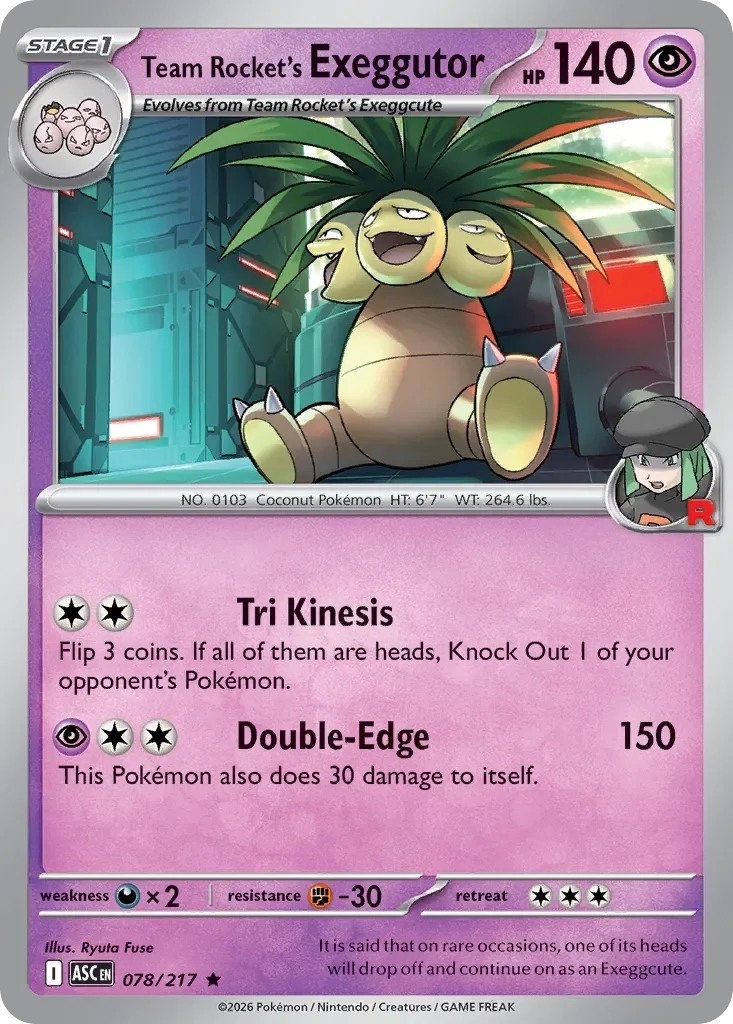 Team Rocket's Exeggutor Rocket Reverse Holo