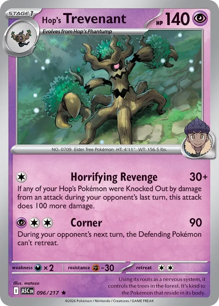 Hop's Trevenant Energy Reverse Holo