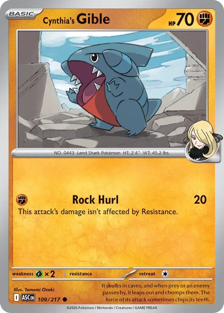 Cynthia's Gible Energy Reverse Holo