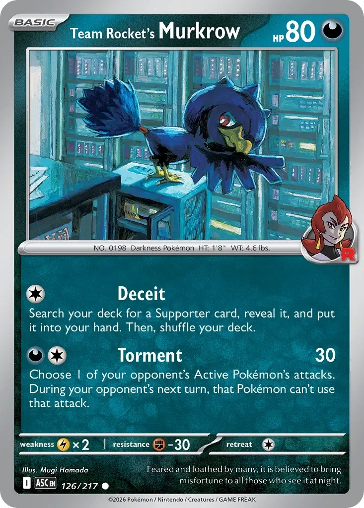 Team Rocket's Murkrow Rocket Reverse Holo