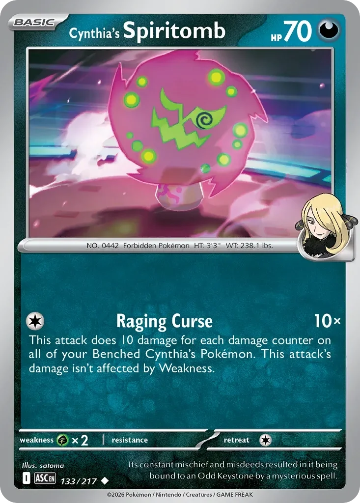 Cynthia's Spiritomb Poké Ball Reverse Holo