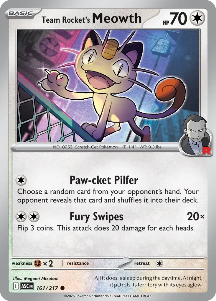 Team Rocket's Meowth Energy Reverse Holo