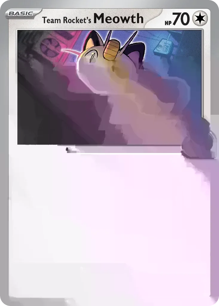 Team Rocket's Meowth Rocket Reverse Holo