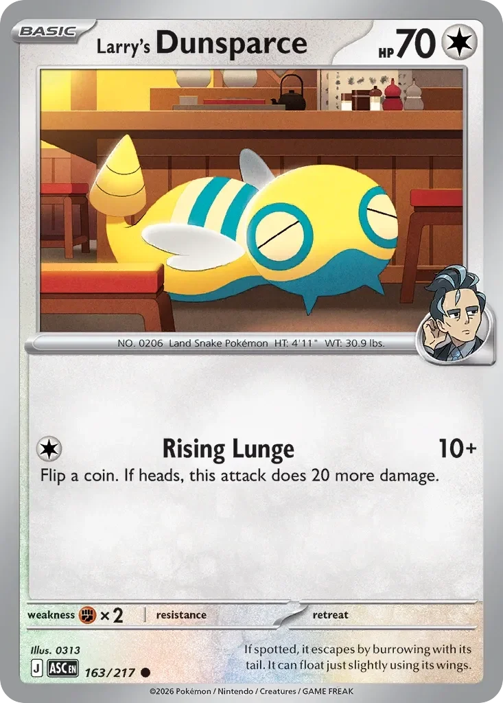 Larry's Dunsparce Poké Ball Reverse Holo