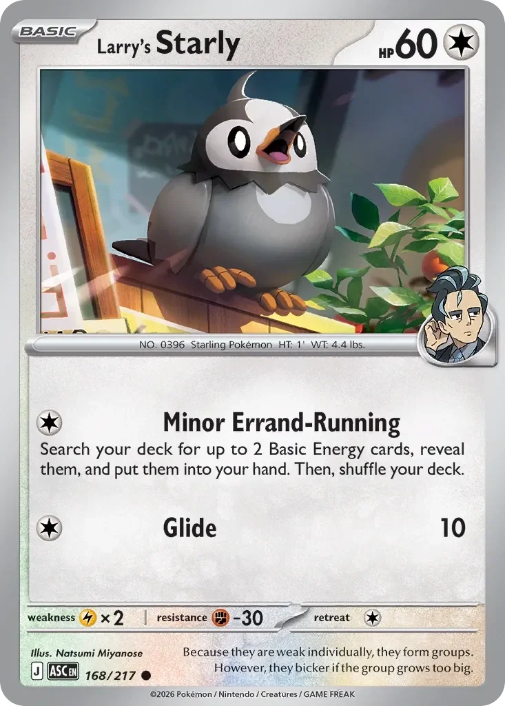 Larry's Starly Poké Ball Reverse Holo