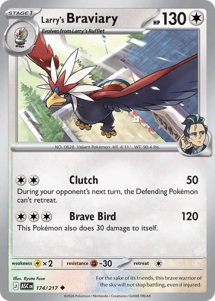 Larry's Braviary Poké Ball Reverse Holo