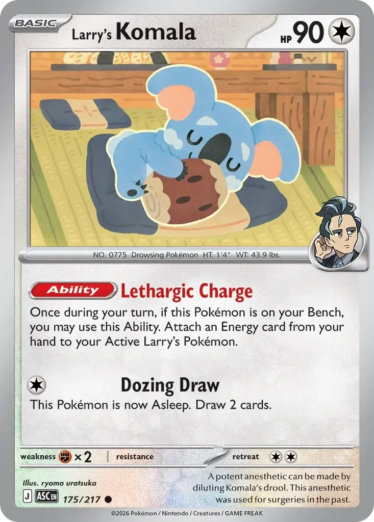 Larry's Komala Poké Ball Reverse Holo