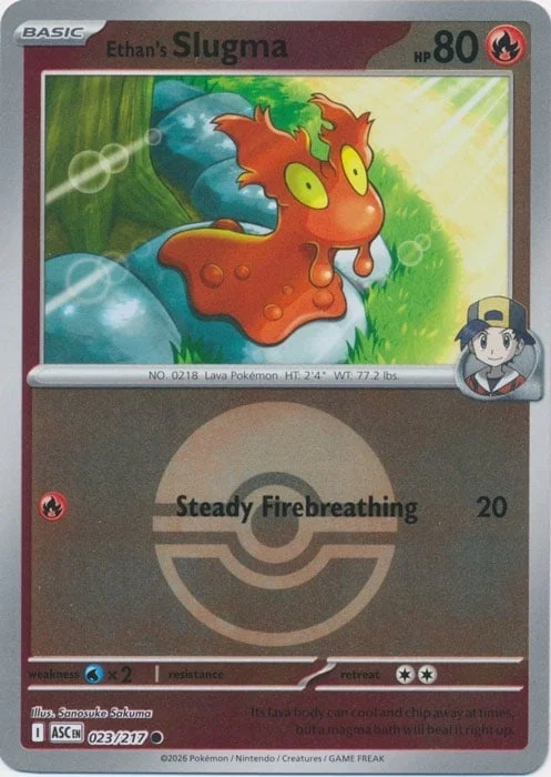Ethan's Slugma Poké Ball Reverse Holo