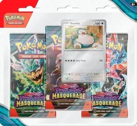 Pokemon Twilight Masquerade 3 Pack Blister (Snorlax)