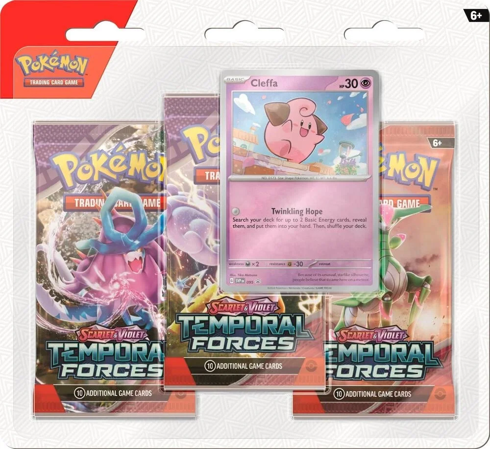 Pokemon Temporal Forces 3 Pack Blister (Cleffa)