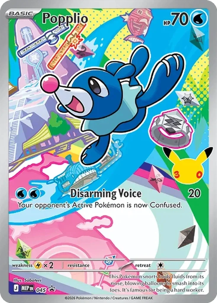 First Partner Popplio 045 Mega Evolution Promo