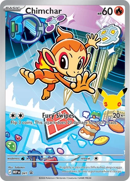 First Partner Chimchar 041 Mega Evolution Promo