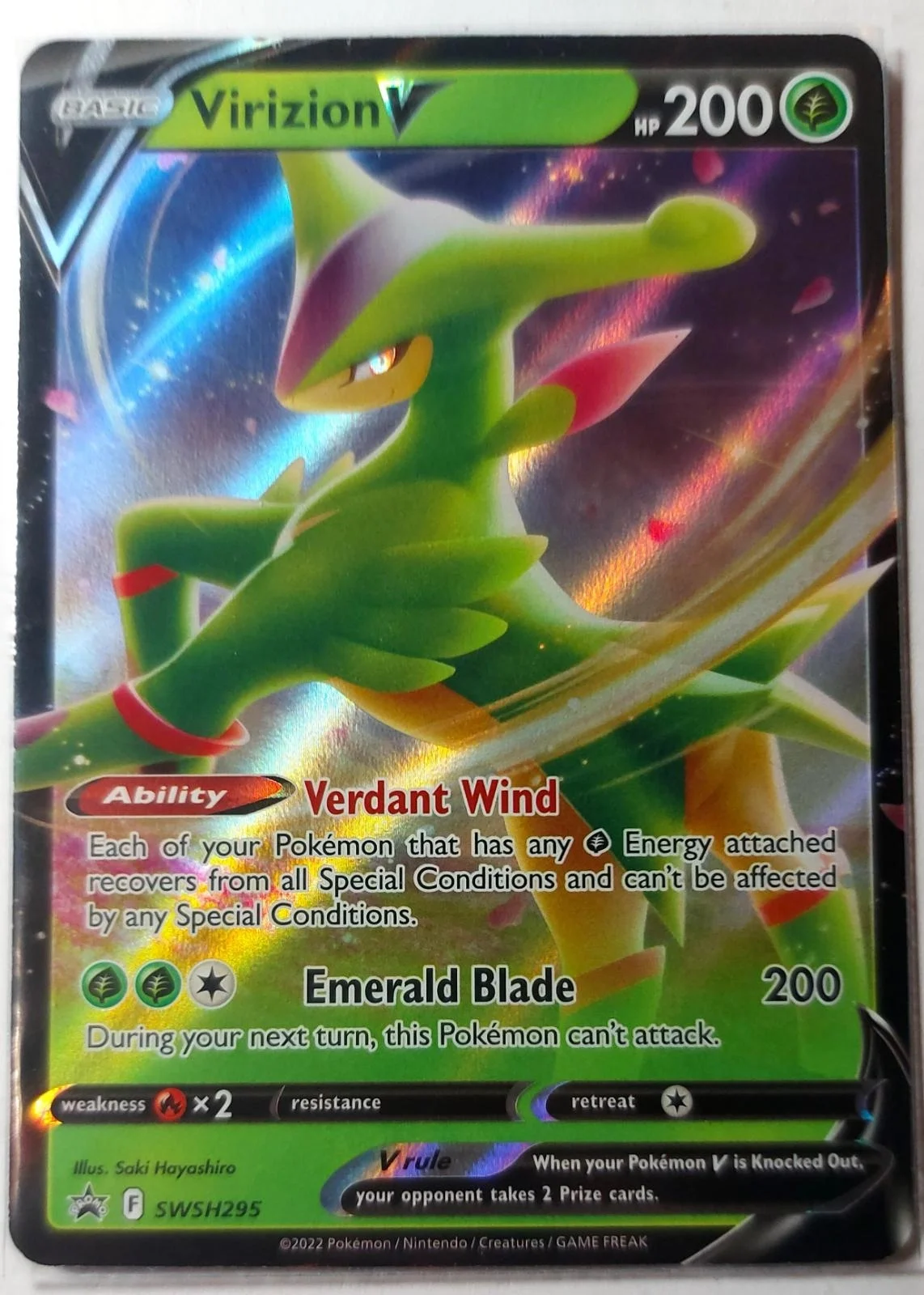 Virizion V SWSH295 Pokemon Promo