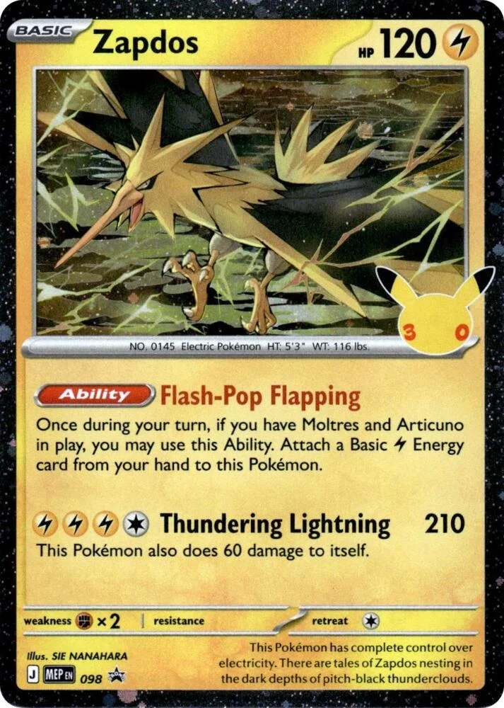 Zapdos 98 Mega Evolution Promo