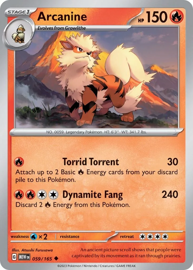 Arcanine Reverse Holo