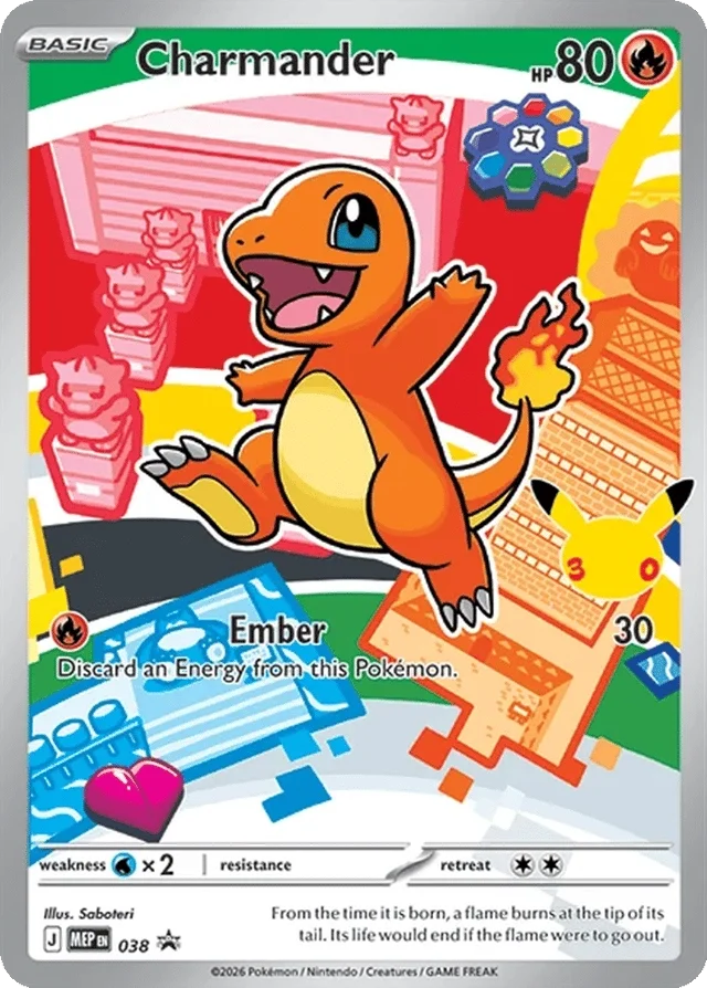 First Partner Charmander 038 Mega Evolution Pokemon Promo