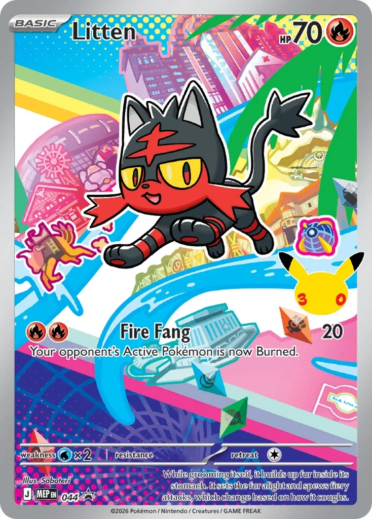 First Partner Litten 044 Mega Evolution Promo