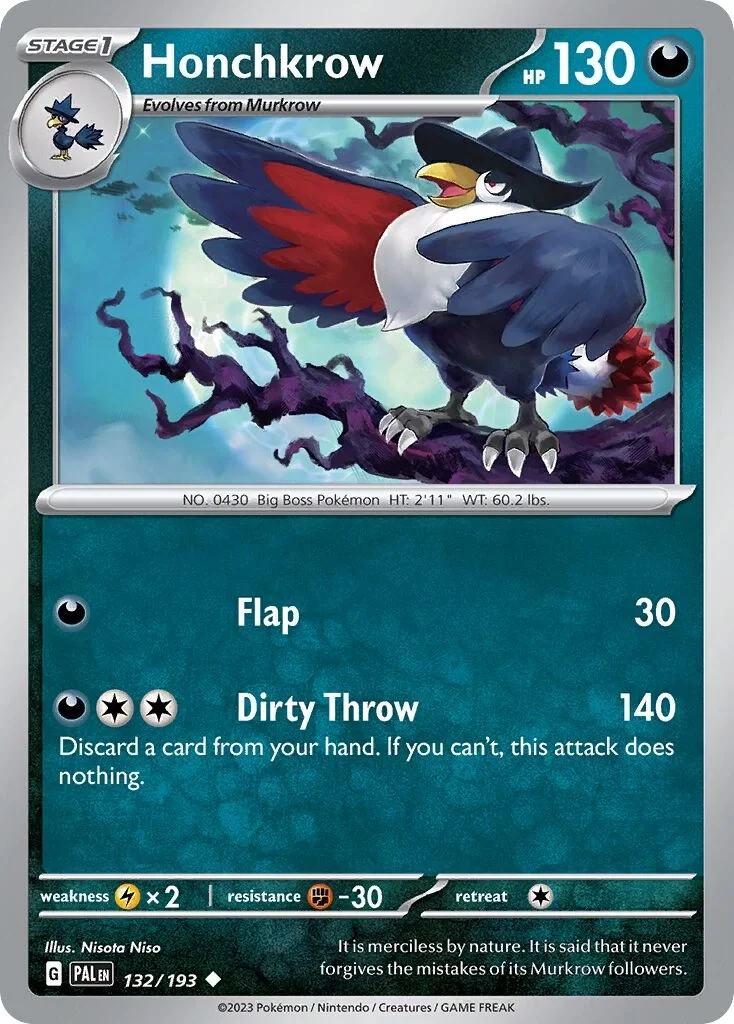 Honchkrow Reverse Holo