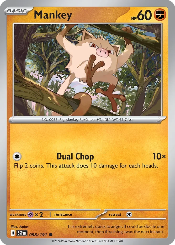 Mankey Reverse Holo